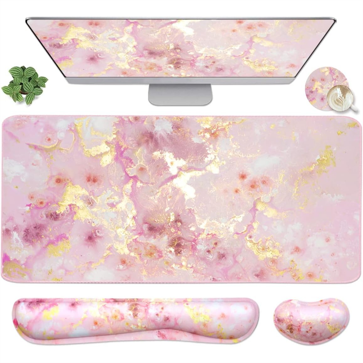 Wrist Rest Pad - لوحة ماوس كبيرة للألعاب مع مسند