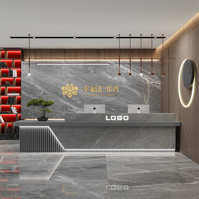 Home Office Industrial Design - مكاتب استقبال صناعية حديثة، أرفف عرض
