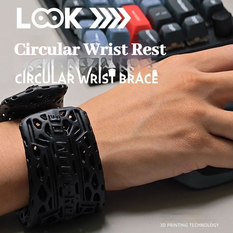 وسادة معصم دائرية مطبوعة ثلاثي - مراجعة Wrist Rest Pad وسعره