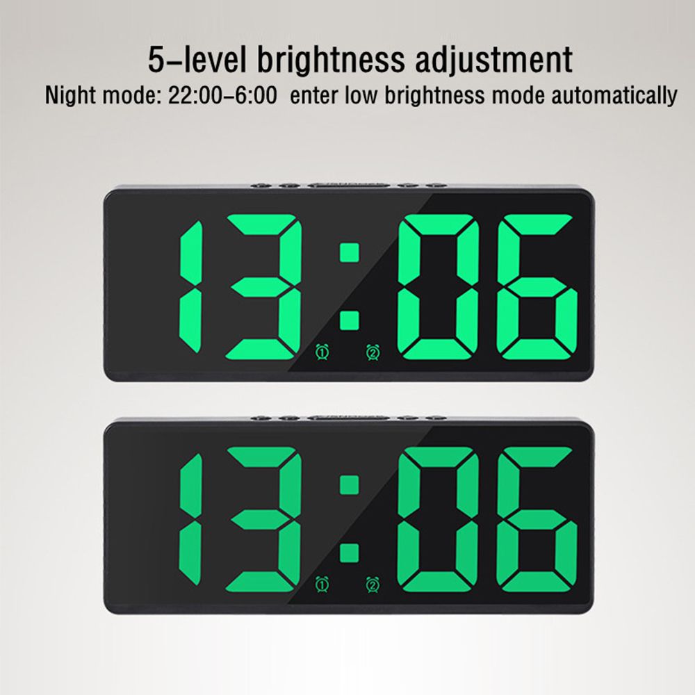التحكم الصوتي المنبه الرقمية T - مراجعة Led Desk Clock وسعره