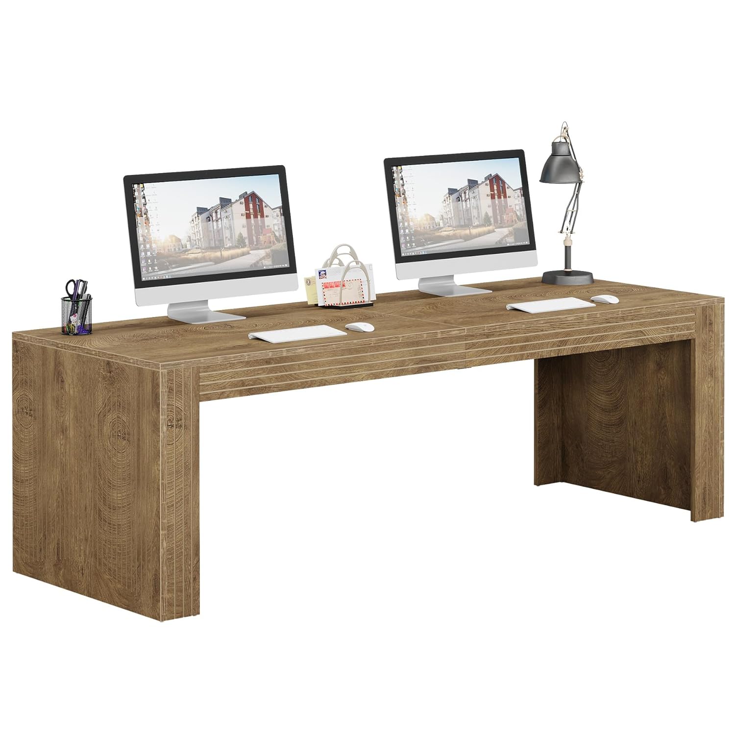 # مكتب كمبيوتر مزدوج طويل جدًا - مراجعة Home Office With Two Desks وسعره