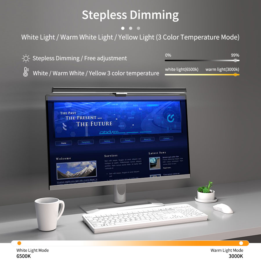 شريط إضاءة LED للشاشة بطول 50  - مراجعة Home Office Desk Ideas وسعره