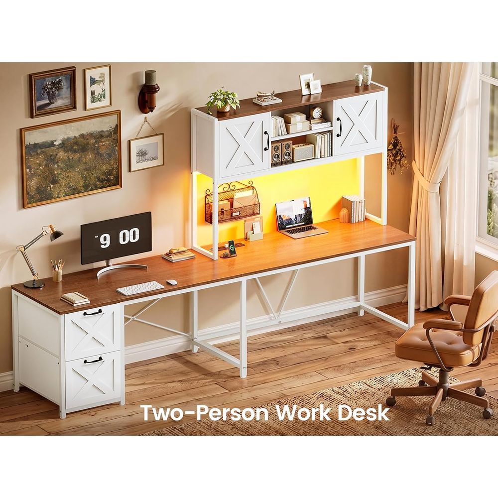 مكتب على شكل حرف L مع وحدة تخز - مراجعة Home Office With Two Desks وسعره