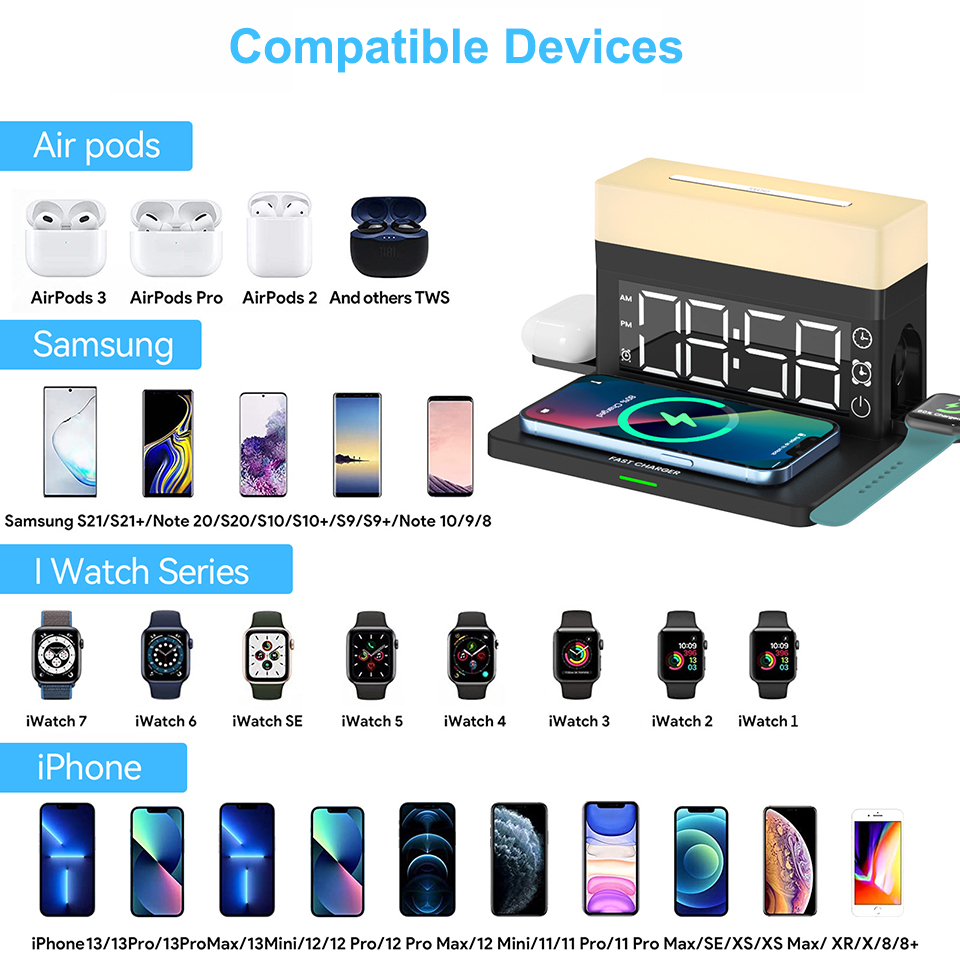 ساعات منبه رقمية مكتبية مع شحن - مراجعة Led Desk Clock وسعره