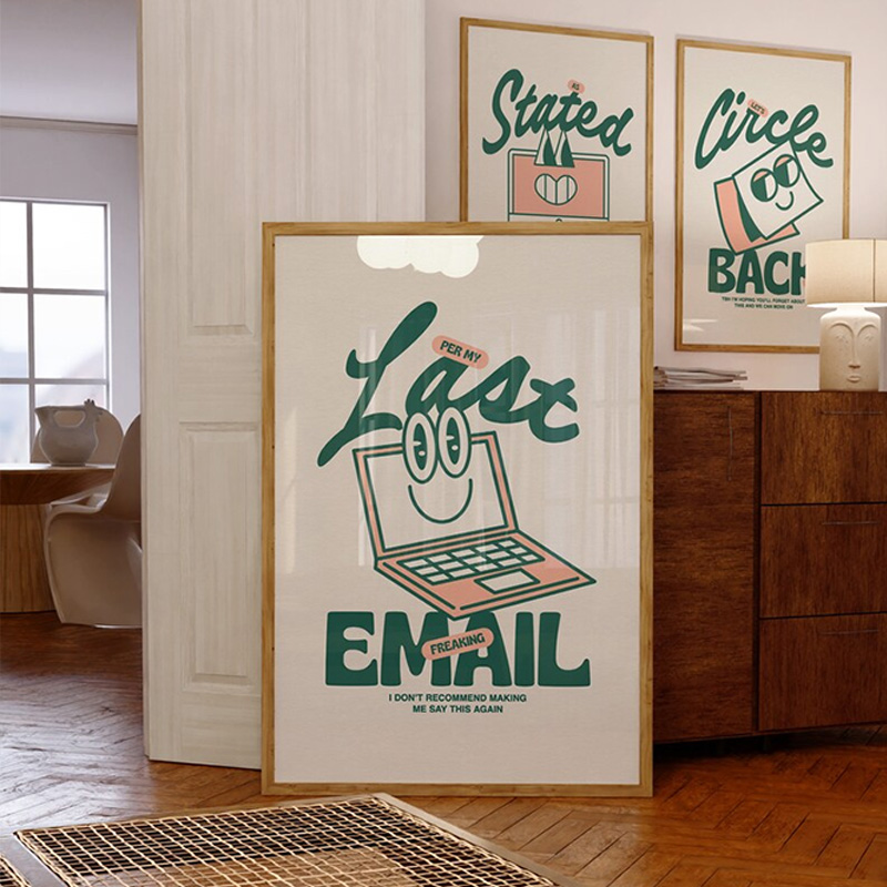 مضحك الأخضر مكتب ملصق فني بلدي - مراجعة Home Office Email وسعره