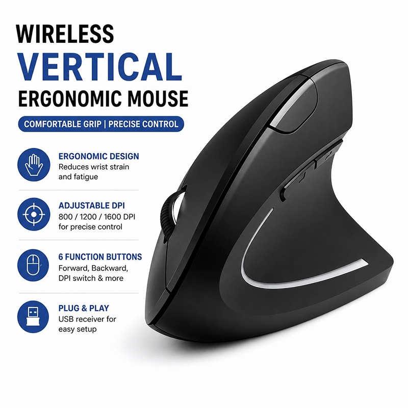 ماوس ألعاب عمودي قابل لإعادة ا - مراجعة Home Office Gear وسعره