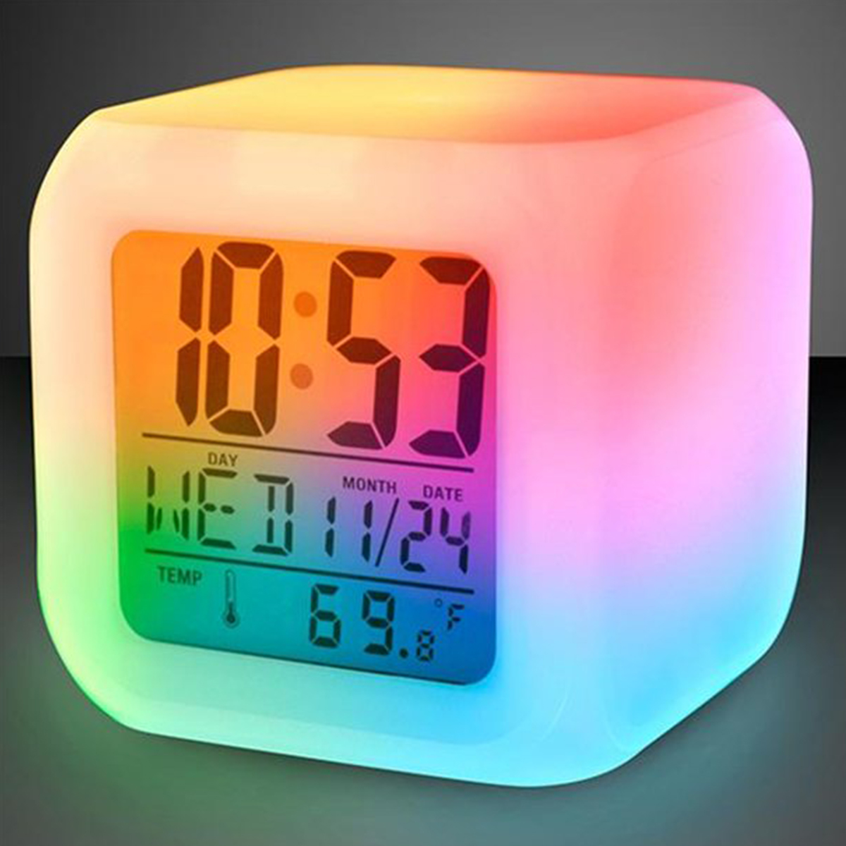 ساعة منبه رقمية LED، ساعة مكعب - مراجعة Led Desk Clock وسعره