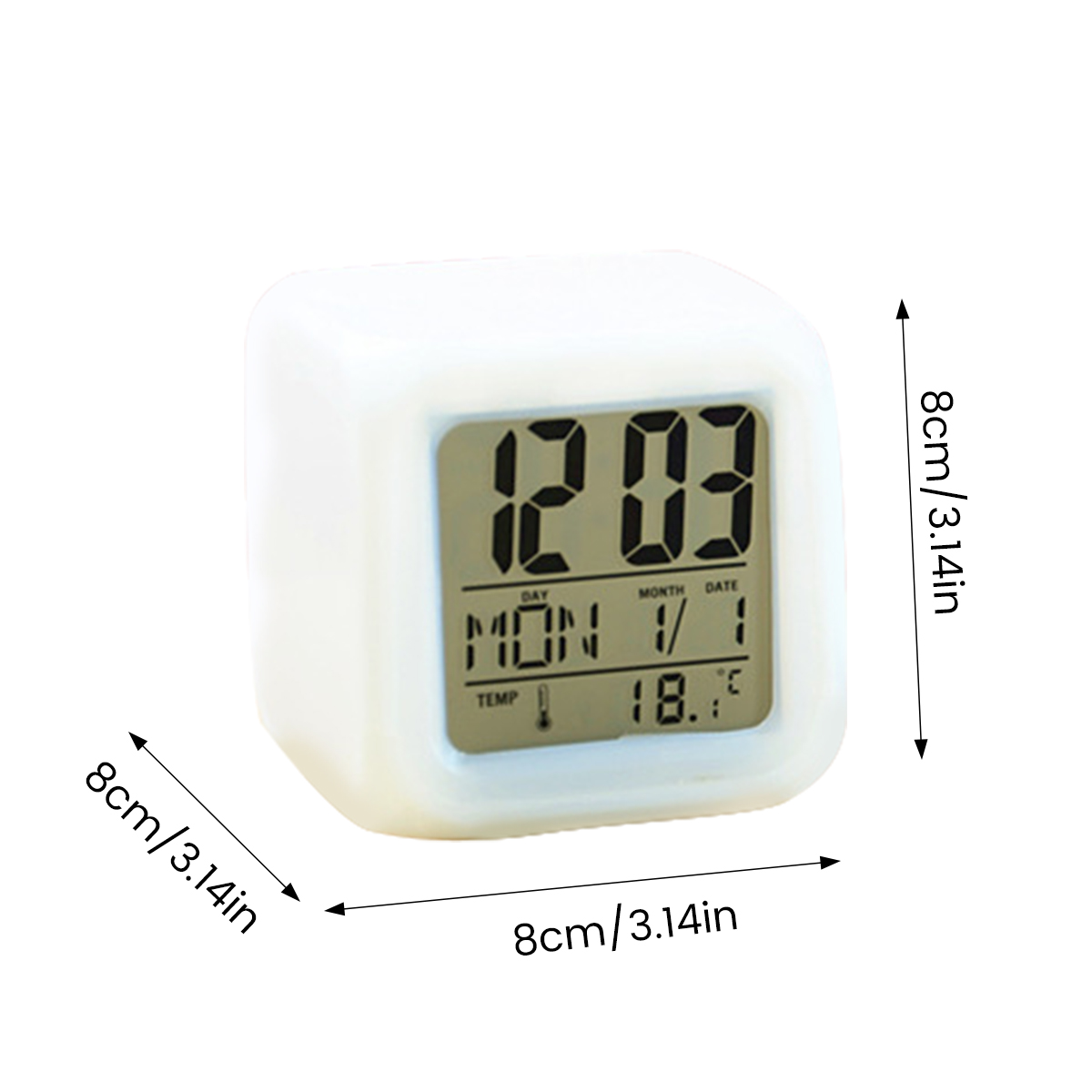 ساعة منبه رقمية LED، ساعة مكعب - مراجعة Led Desk Clock وسعره