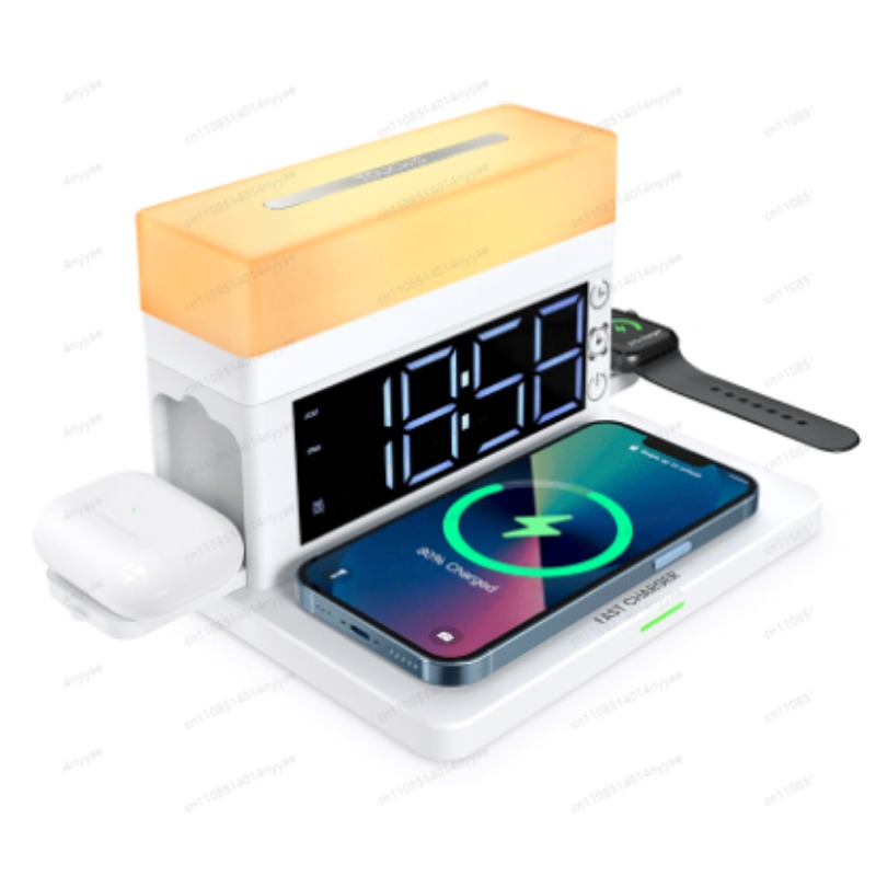 مصباح مكتب لاسلكي 6 في 1 للشحن - مراجعة Led Desk Clock وسعره