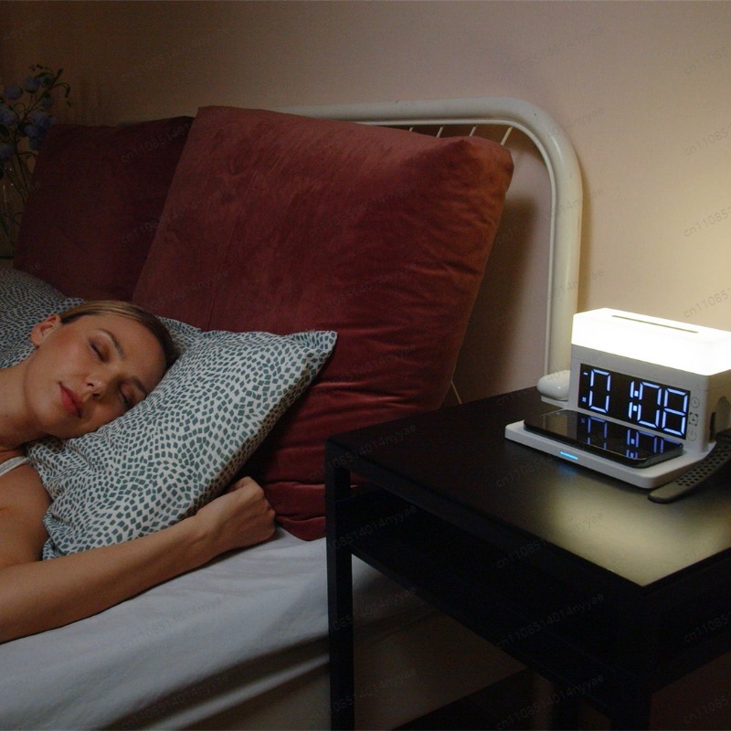 مصباح مكتب لاسلكي 6 في 1 للشحن - مراجعة Led Desk Clock وسعره