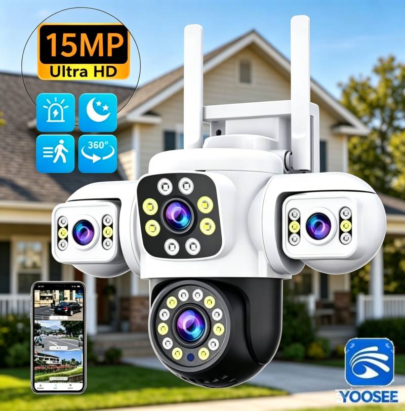 كاميرا Yoosee 6K بدقة 15 ميجاب - مراجعة Home Office Email وسعره
