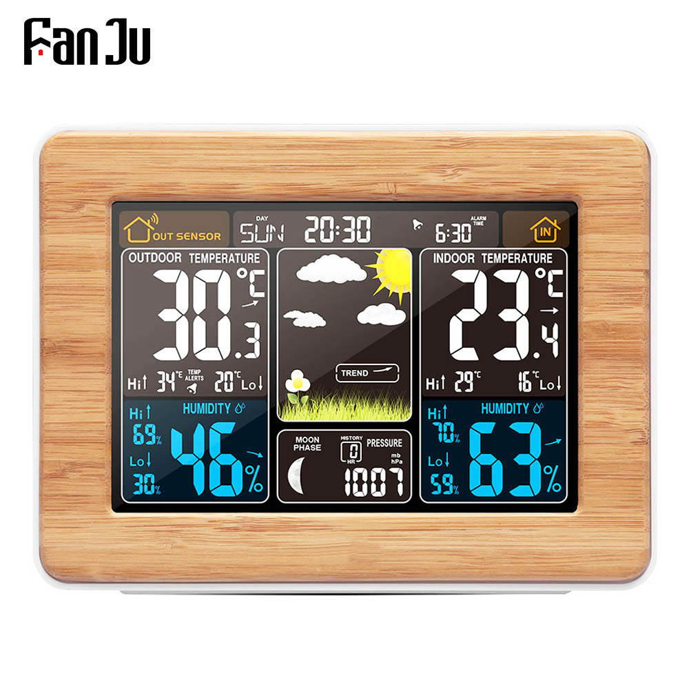 FanJu-ساعة منبه رقمية لاسلكية  - مراجعة Led Desk Clock وسعره