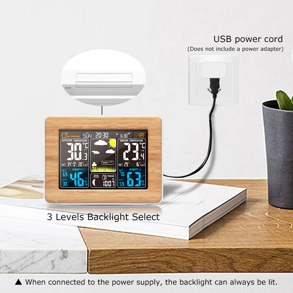 FanJu-ساعة منبه رقمية لاسلكية  - مراجعة Led Desk Clock وسعره