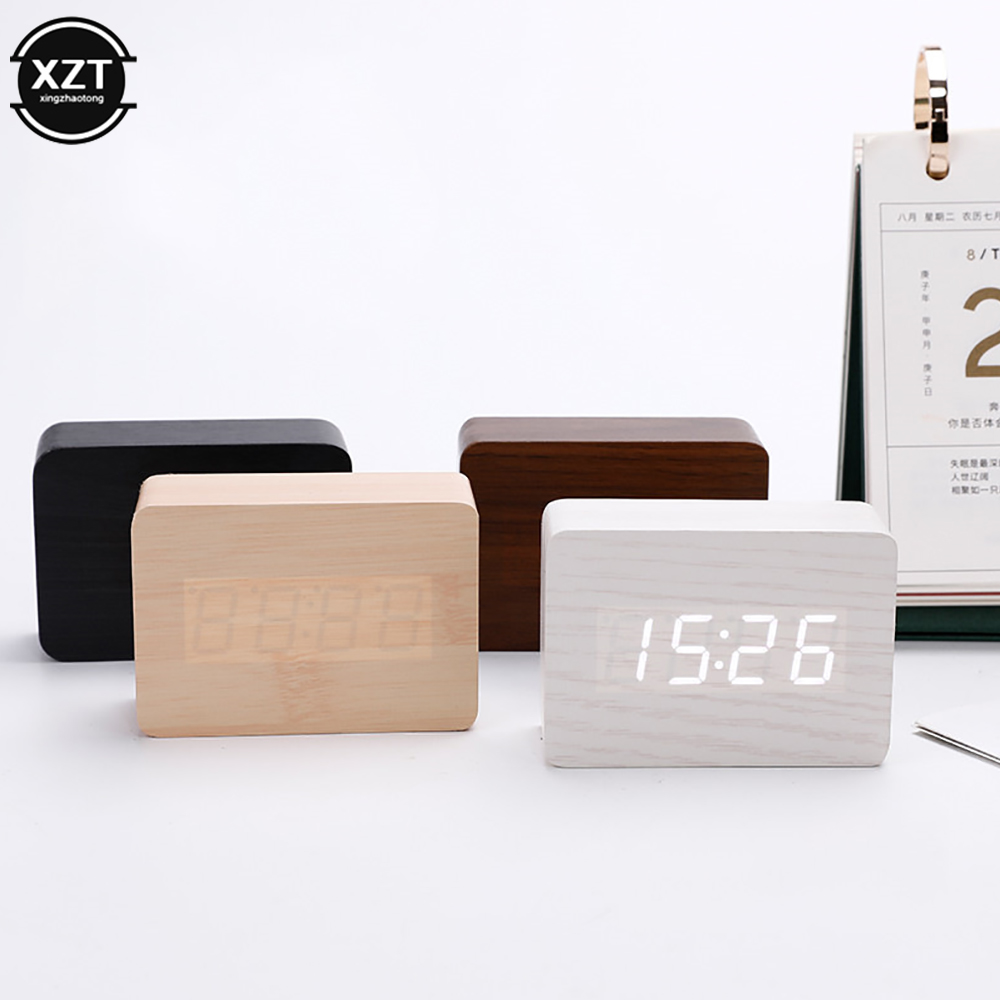 ساعة منبه عصرية LED ساعة خشبية - مراجعة Led Desk Clock وسعره