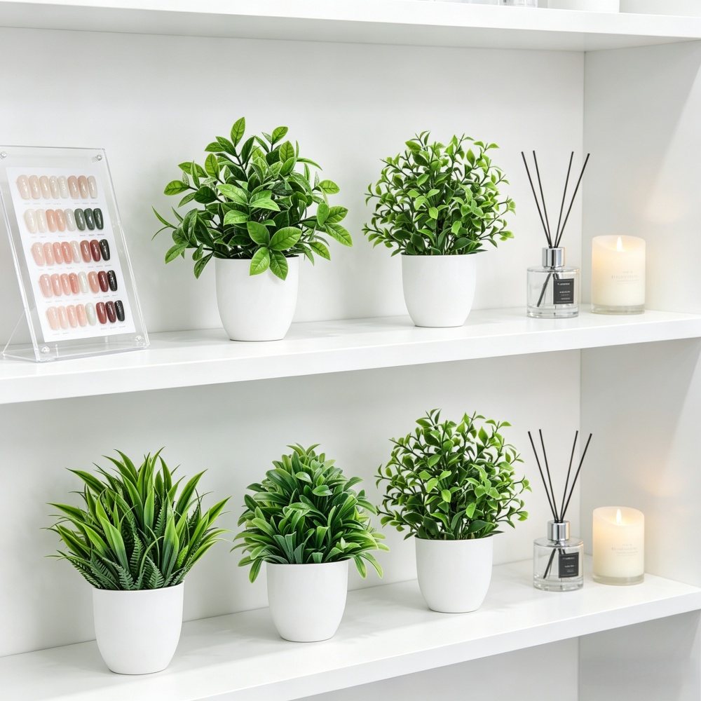 مجموعة من 4 نباتات اصطناعية صغ - مراجعة Home Office Word وسعره