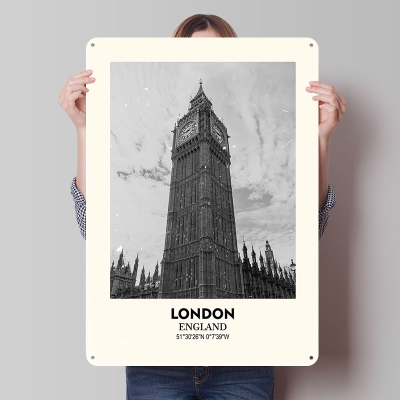 لافتة معدنية مطبوعة بتصميم بيج - مراجعة Home Office Of London وسعره