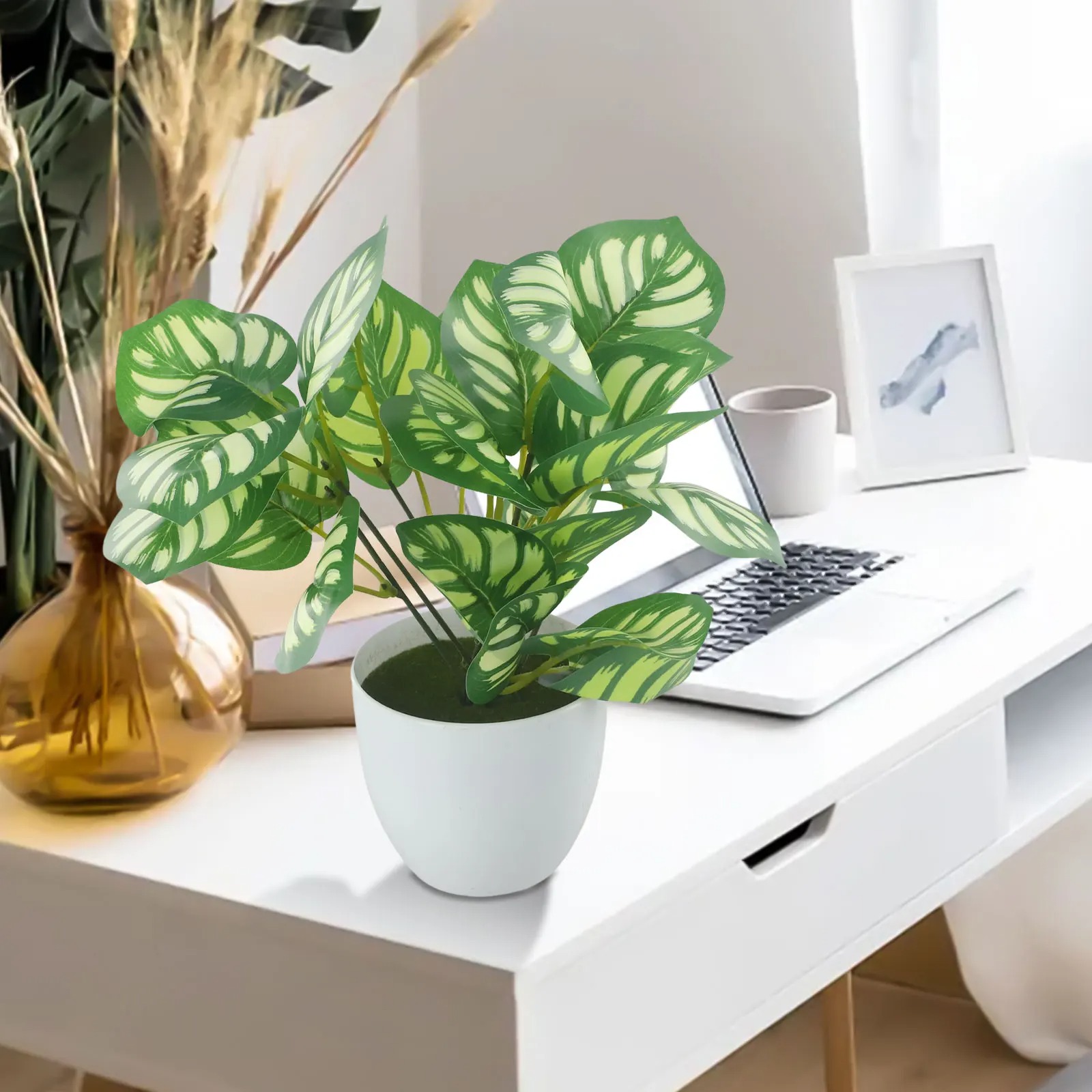 1 قطعة وعاء نبات أوراق الشجر ا - مراجعة Home Office Word وسعره
